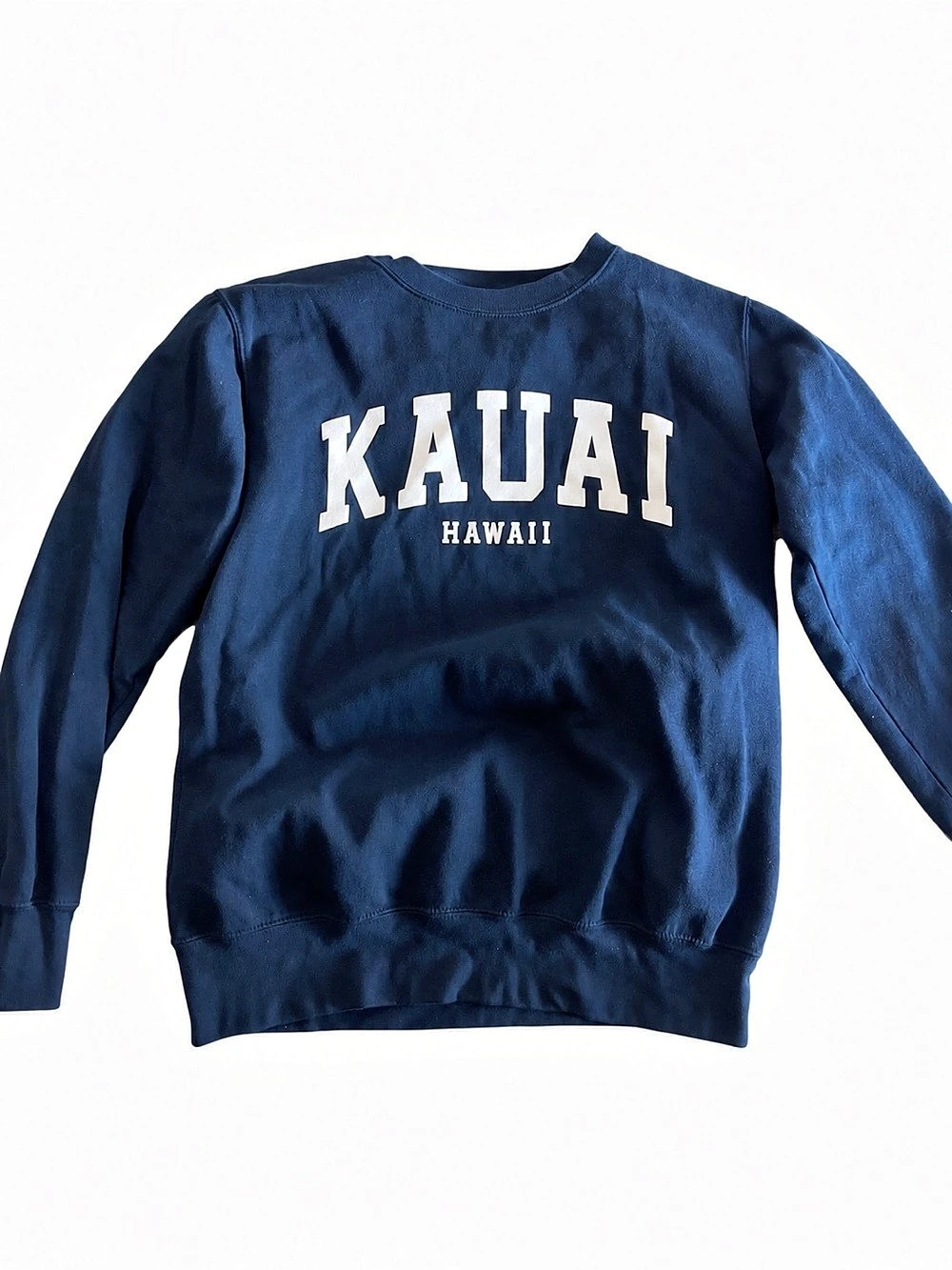 Kauai Hawaii Graphic Sweatshirt in Blue Like New